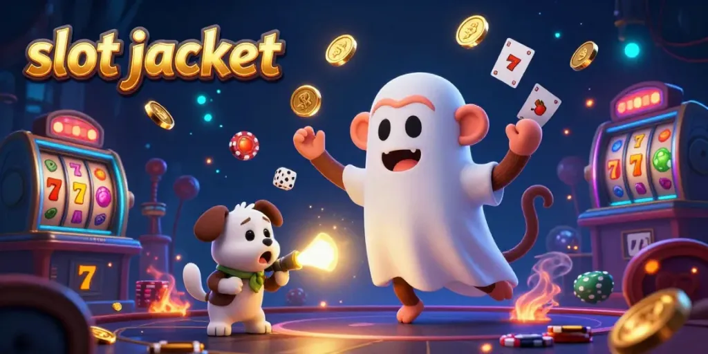 Experience thrilling slot jackpot action with dynamic characters and vibrant casino elements.